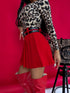 Pleated shorts + double belt J72 - RED PRE-ORDER